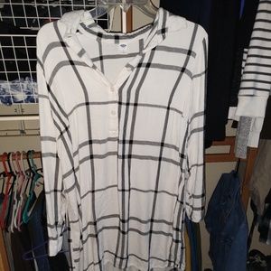 Button up plaid dress
